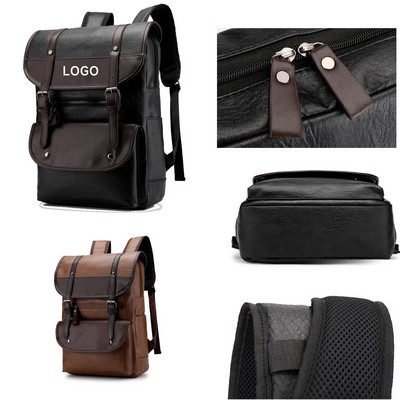 Leather Laptop Backpack
