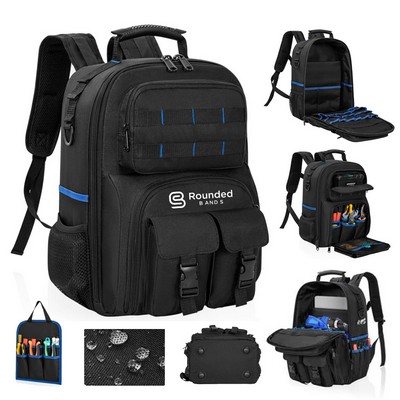 Multi-Functional Heavy-Duty Oxford Fabric Tool Backpack