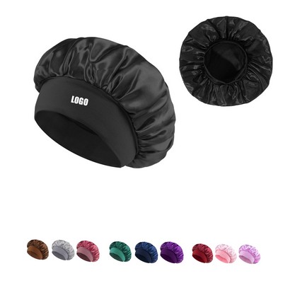 Double Layer Satin Sleep Bonnet for Curly Hair