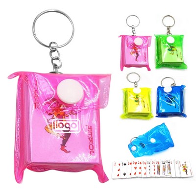 Mini Poker Card Key Chain