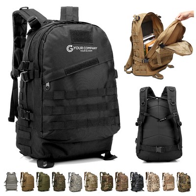Water-Repellent Oxford Tactical Backpack With MOLLE System