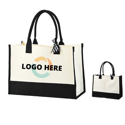 Monogrammed Canvas Tote Bag