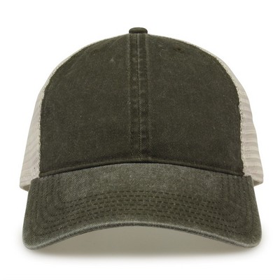 Relaxed Pigment Dyed Twill Trucker Cap with Mesh Back