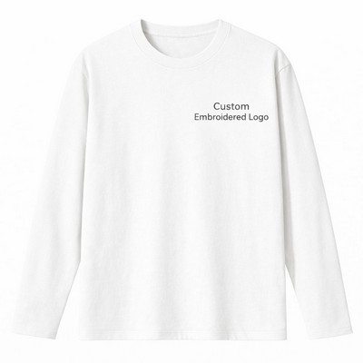 Customizable Embroidered Logo T-shirts 230GSM 100% Cotton