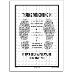 Plastic Coated Floor Mats - 250 per box