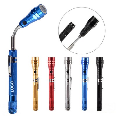 Retractable Magnetic Pickup Tool w/Led Flashlight