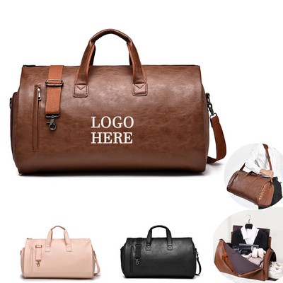 PU Leather Duffel Bag with Shoe Compartment