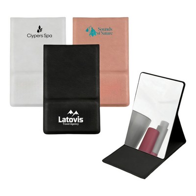 PU Leather Makeup Mirror