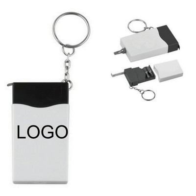 Mini Tape Measure and Screwdriver Set Keychain