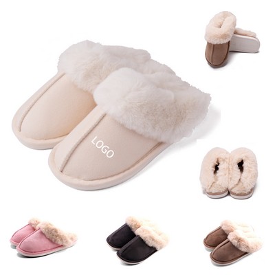 Fluffy Slip On Memory Foam House Slippers