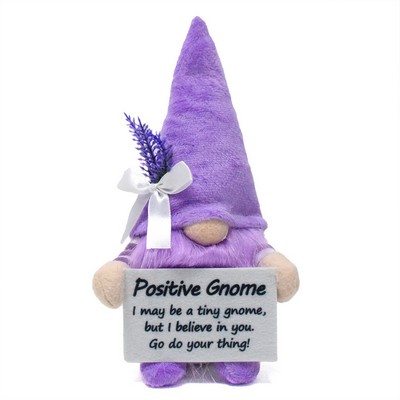 Lavender Emotional Support Gnome Positive Energy Healing Rudolf Plush Inspirational Ornament
