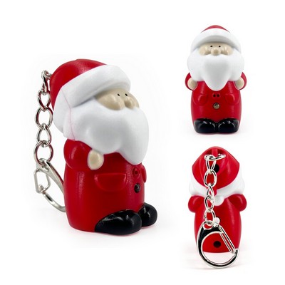 Jumbo LED Santa Keychain with Sound
