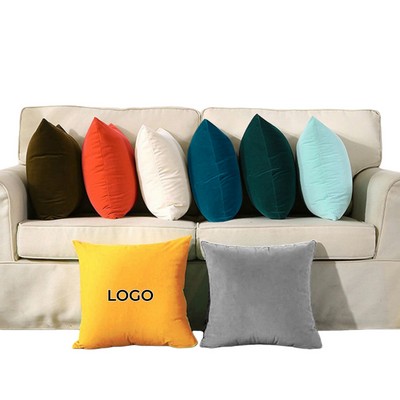High Quality Solid Color Velvet Throw Pillow