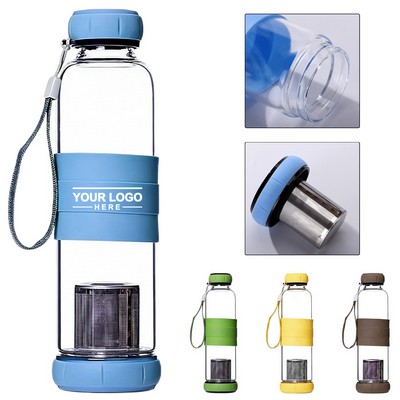 18 oz Glass Tea Infuser Bottle