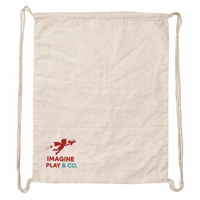 Natural Cotton Drawstring Backpack