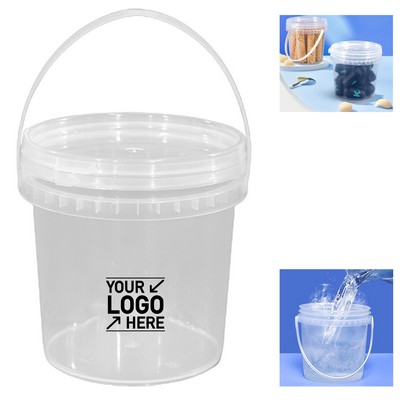 Reusable Drink Bucket With Handle And Straw