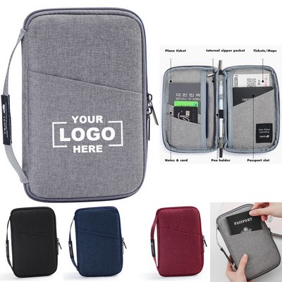 Multi-Functional Cards & Cash Travel Passport Holder W/ Large Capacity