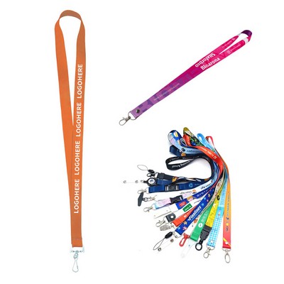 Polyester Wristband Lanyards with Metal Clasp