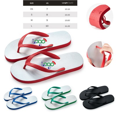 Men's Soft Rubber Flip Flops with Anti-Slip Grip