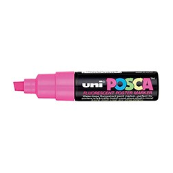 Fluorescent Pink Small Posca Paint Windshield Marker