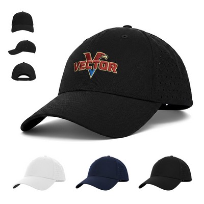 6-Panel Laser-Cut Mesh Golf Cap