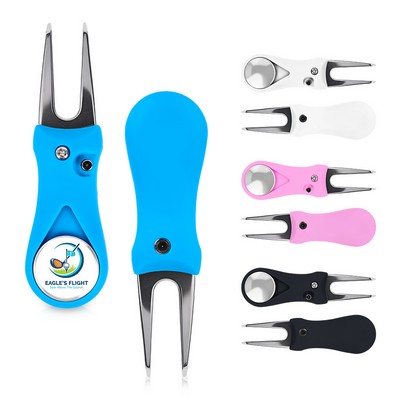 Retractable Switchblade Golf Divot Tool