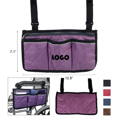 Wheelchair Bag with Pockets Armrest Side Organizer