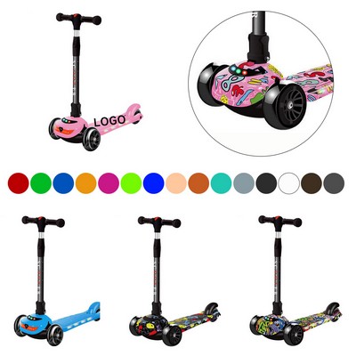 Adjustable LED Three-Wheel Scooter