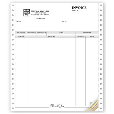 Continuous Invoices Forms - Multi-Purpose, Classic (3 Part)