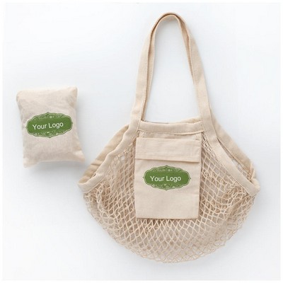 Collapsible Cotton Mesh Tote