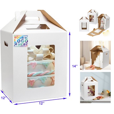 Disposable Layer Tall Cake Carrier with Window