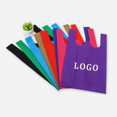 Resuable Non-Woven Grocery Tote Bag 9.8''Lx17.7''Hx4.7''D