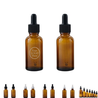 1 oz Dark Amber Glass Dropper Bottles