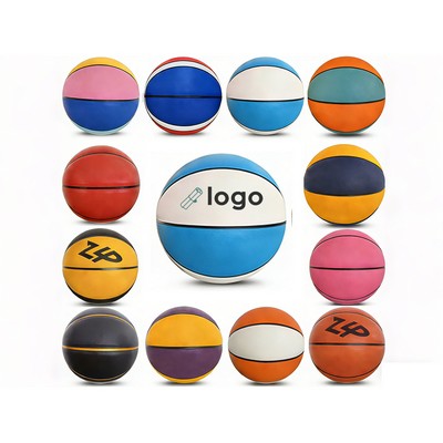 Multi Color Pu Basketball Indoor/Outdoor Durable Training Ball