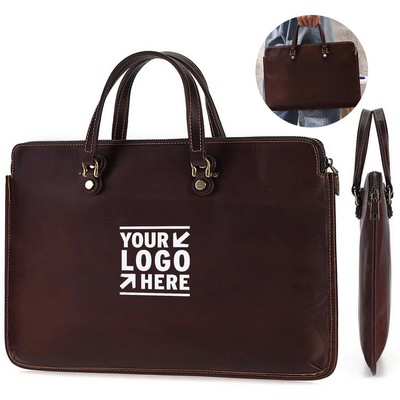 Classic Leather Laptop Satchel