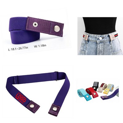 No-Buckle Elastic Waist Belt