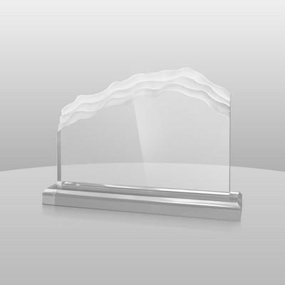 Horizontal Mount Clear Wave-Length Award (7 1/4"x10"x2")