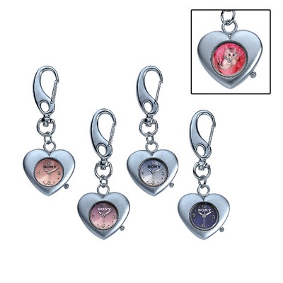Heart Shape Key Chain Quartz Watch