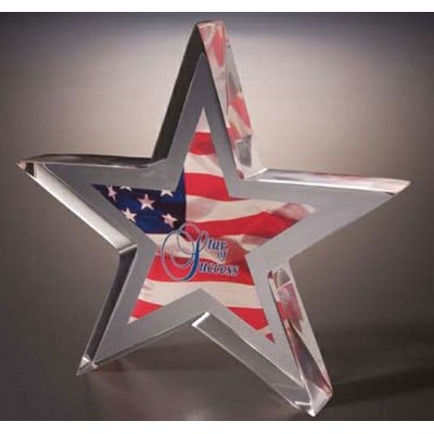 Acrylic Star Silhouette Embedment Award
