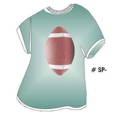 Football T-Shirt Acrylic Coaster w/Felt Back