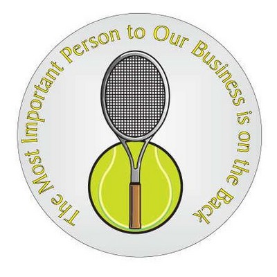 Tennis Ball & Racket Photo Hand Mirror (2½" Diameter)