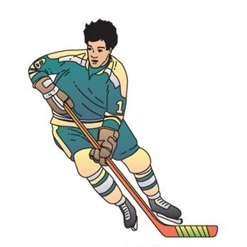 Hockey Player Promotional Magnet w/ Strip Magnet (12 Square Inch)