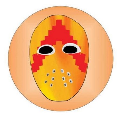 Hockey Puck Metal Round Photo Magnet (2 1/2" Diameter)