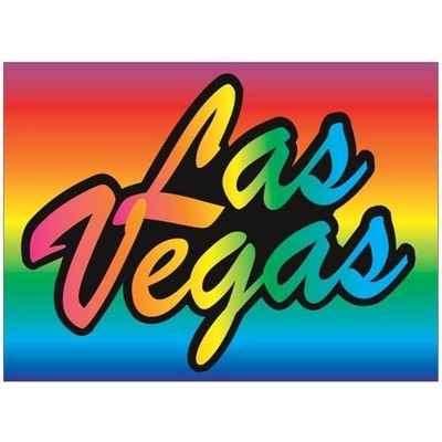 Las Vegas (Stacked) Rectangle Badge w/ Bar Pin (2 1/2"x3 1/2")
