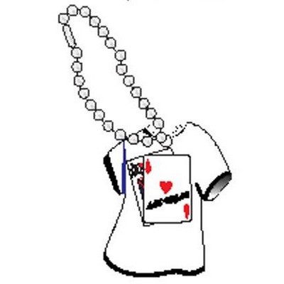 Las Vegas Promotional Blackjack T Shirt Key Chain w/ Black Back (4 Square Inch)