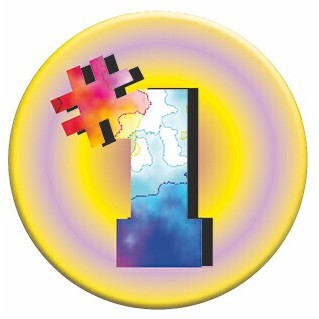 #1 Round Metal Photo Magnet (2.5" Diameter)