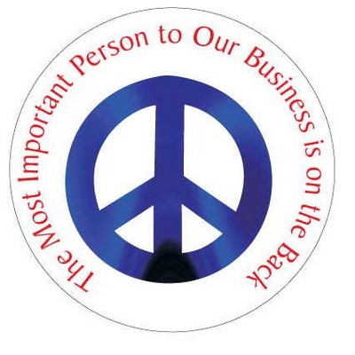 Peace Sign Photo Hand Mirror (2½" Diameter)
