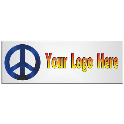 Peace Sign Panoramic Badge w/ Bar Pin (1 5/8"x4 5/8")
