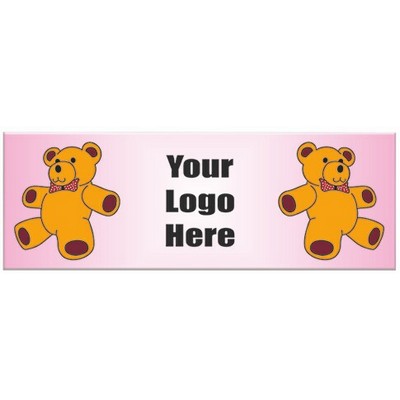 Teddy Bear Panoramic Badge w/ Bar Pin (1 5/8"x4 5/8")