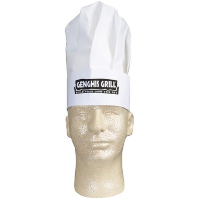 Non Woven White Chef Hat w/Adjustable Paper Band